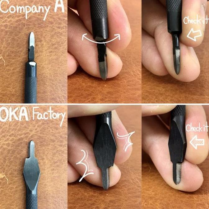 Oka Factory 4Mm Diamond Hole Punches - Prong Pricking - Leather Tools