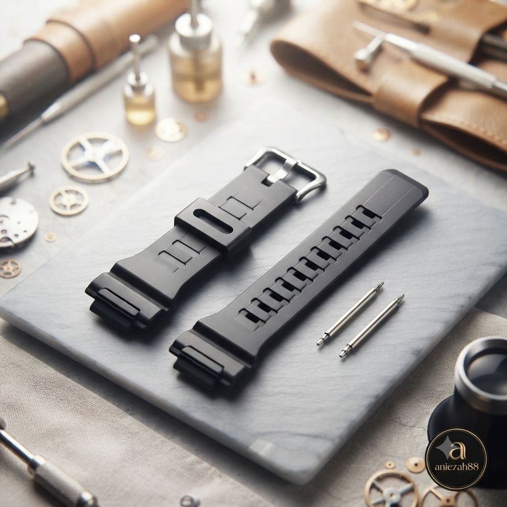 Strap Jam Casio AQ-S810 AQ-S810W Tali Casio AQ S810 Free Pen