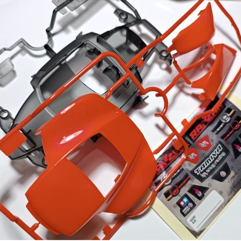 Body decal Raizzan smoke red ME Chassis original tamiya