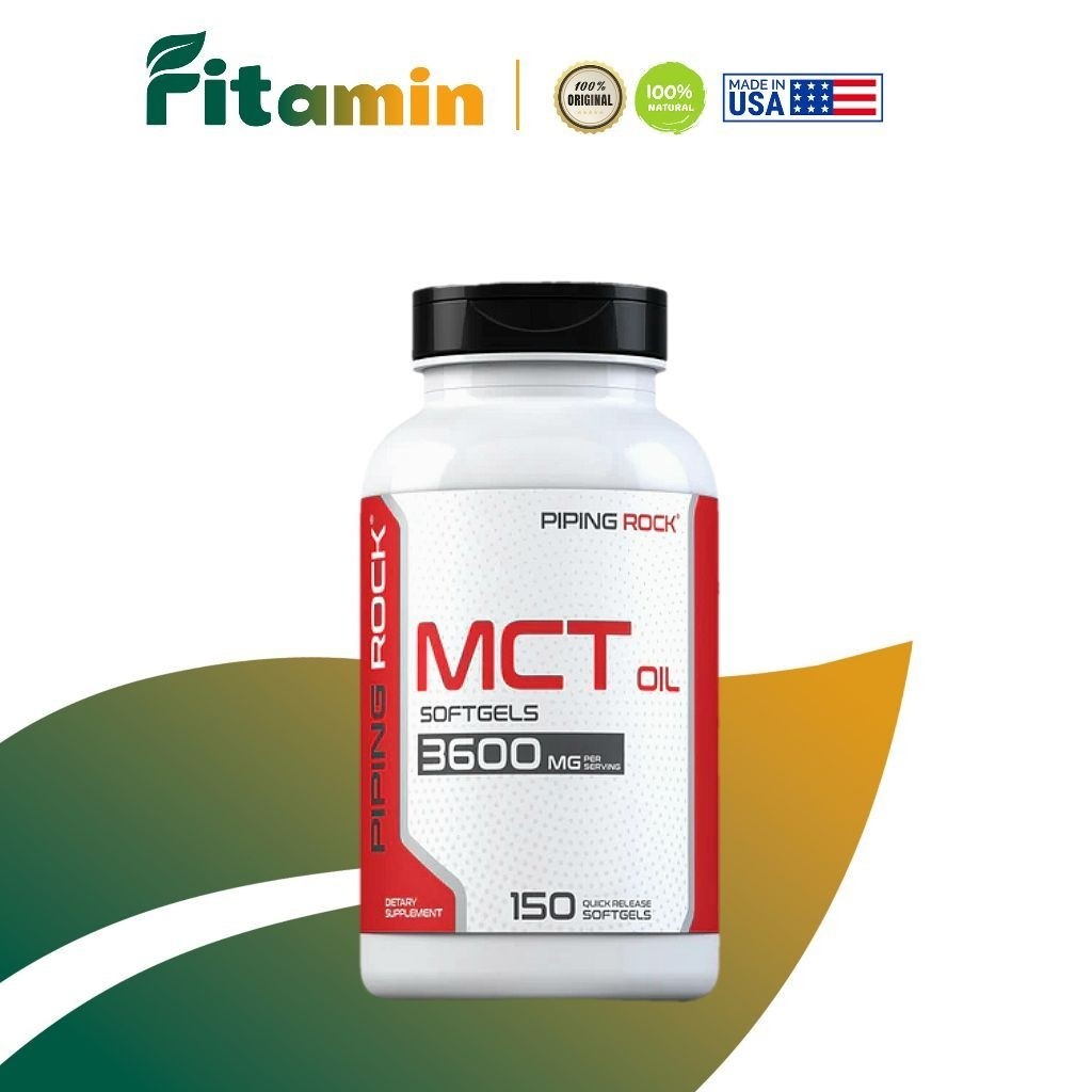 Piping Rock MCT Oil Softgels 3600Mg 150 Quick Release Softgels 100% USA