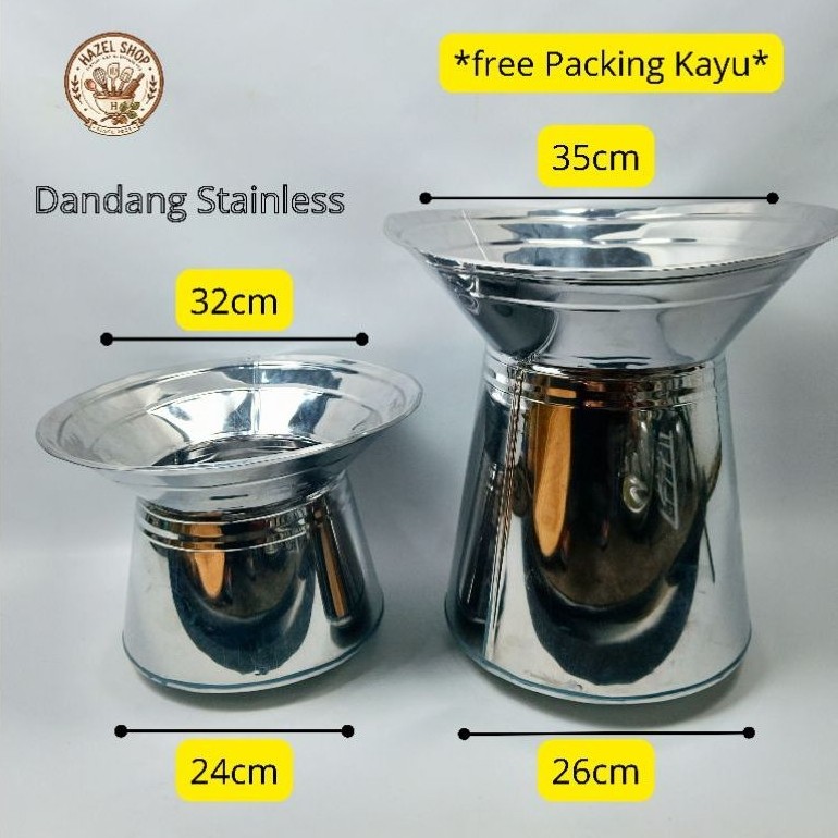 Dandang/Seeng Stainless dan Kukusan/aseupan Bambu
