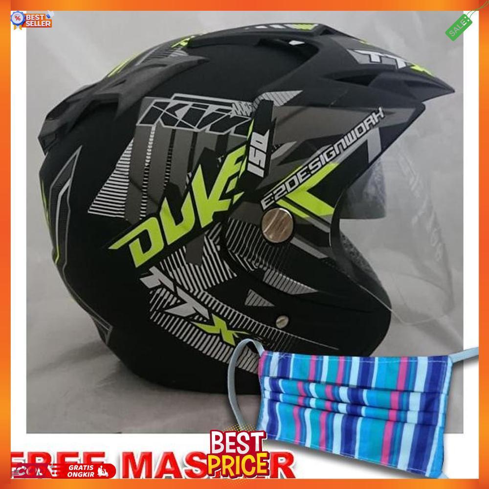 11.11 Helmet Double Visor Dua Kaca Helem Duke Doff  helm