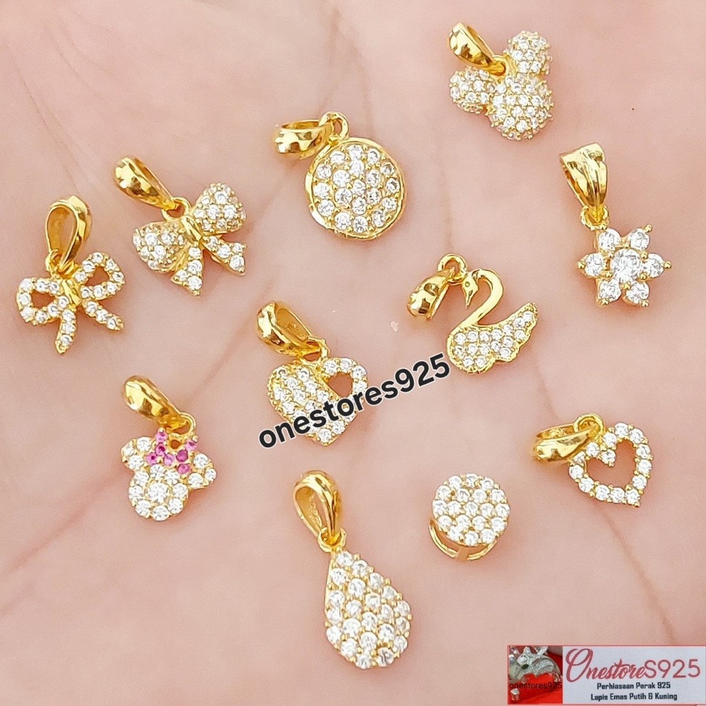 LIONTIN ANAK PERAK LAPIS EMAS KUNING