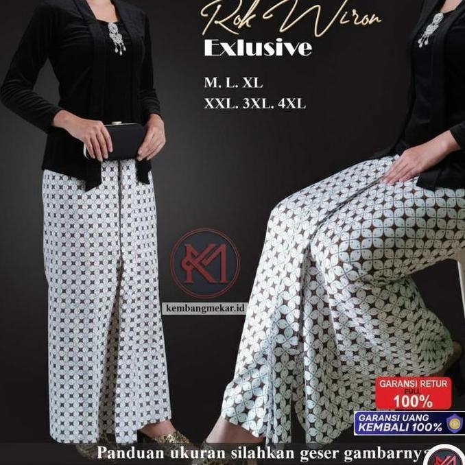 PROMO Kembangmekar ORIGINAL ROK WIRON BATIK (TANPA SELENDANG) - Rok Lipit Jawa Exclusive High Qualit