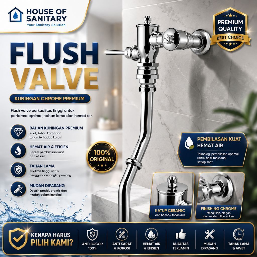 Flush valve Model Toto / Pembilas Kloset Jongkok / pembilas kloset