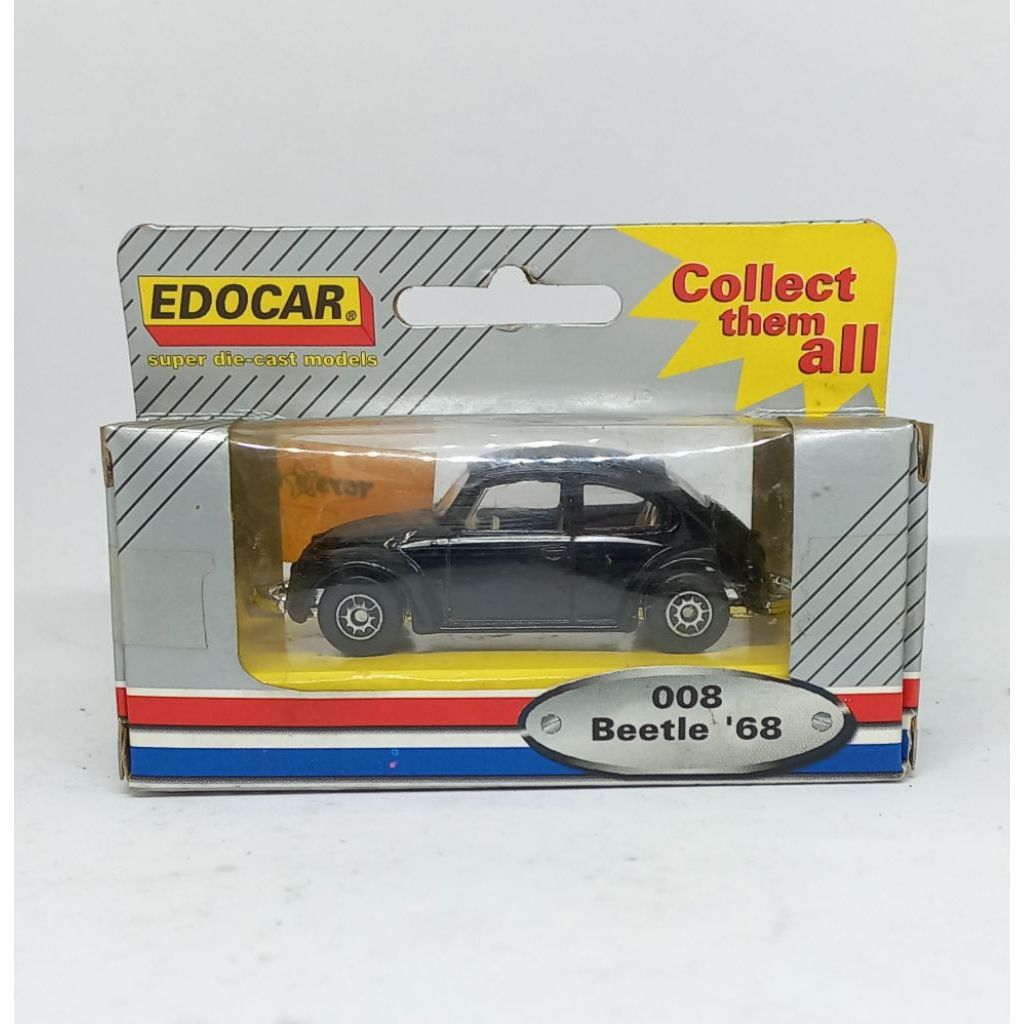 edocar vw 1300 volkswagen beetle 68 black loose diecast 1/64 not maisto (t)
