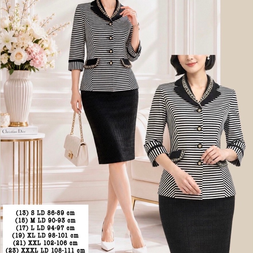 Setelan blazer wanita. Setelan blazer wanita premium slimfit elegan. Set blazer premium slimfit kore