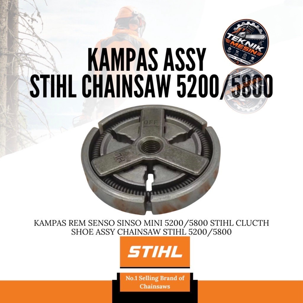 Kampas Rem Senso Mini 5200/5800 STIHL Clutch Shoe Assy Chainsaw STIHL 5200/5800