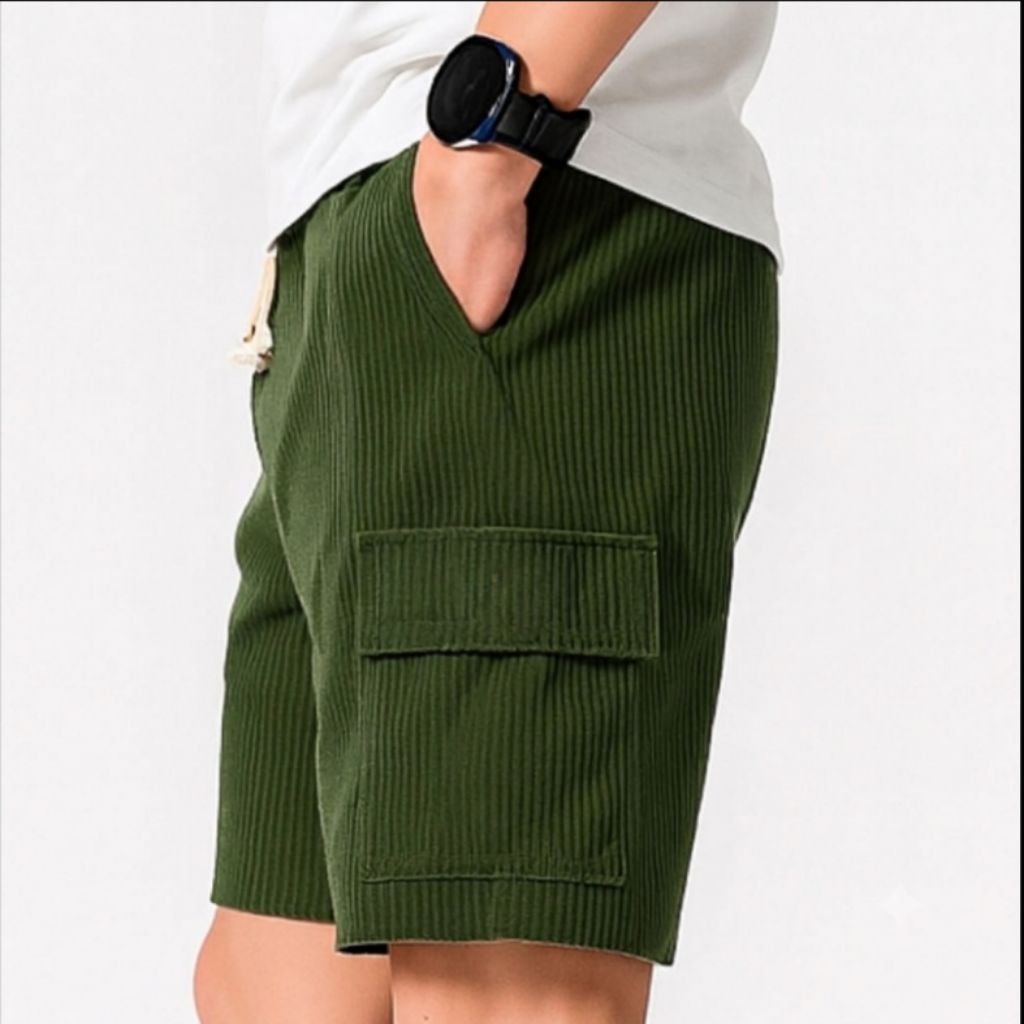 Cargo Corduroy Pendek Army Celana Cargo Pendek