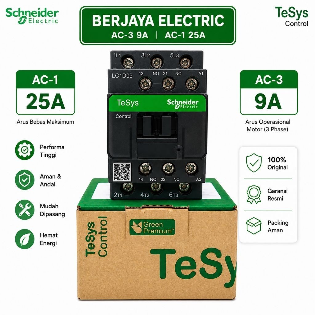LC1D09M7 Kontaktor Magnet Schneider 220V 25A  AC-1 TeSys Original