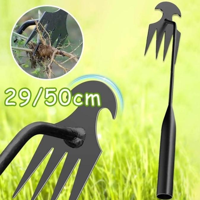 DJEESE Alat Garuk Rumput 29/50cm Cabut Rumput Liar Cangkul Gulma Rumput Multifungsi Alat Mencabut Ru