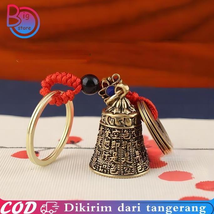 FKINAPE Lonceng Angin Feng Shui Kuningan Lonceng Kuningan Lonceng Gantungan Kunci Lonceng Fengshui