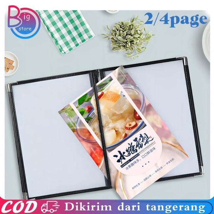 FKINAPE Buku Menu Restoran A4 Sampul Buku Menu Hitam Cover Menu A4 Cover Buku Menu