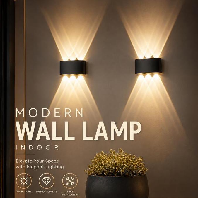 Wall Lamp Lampu Hias Dinding Indoor Dua Arah Minimalis Warm White Led Wall Sconces Modern Indoor Lam