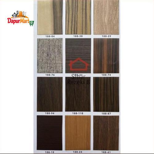 PVC Sheet Urat Kayu Serat Pelapis Meja Lemari Decosheet Taco Tacon