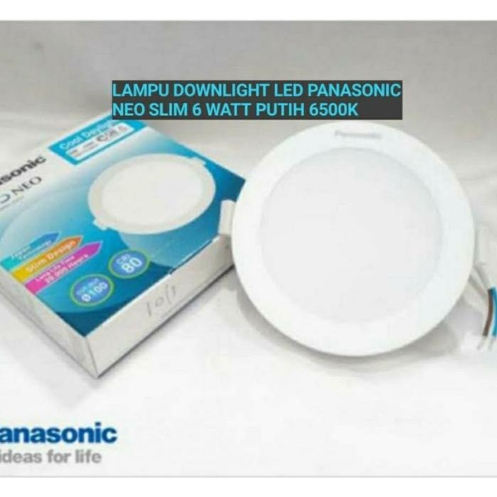 lampu downlight led panasonic neo slim 6 watt putih
