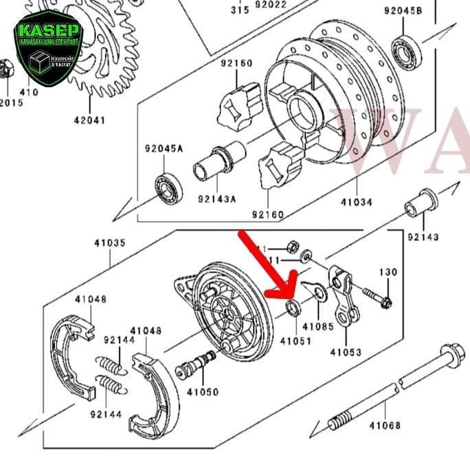 Promo busa seal as paha rem belakang blitz r kaze r edge zone zx130 41051-001 Diskon