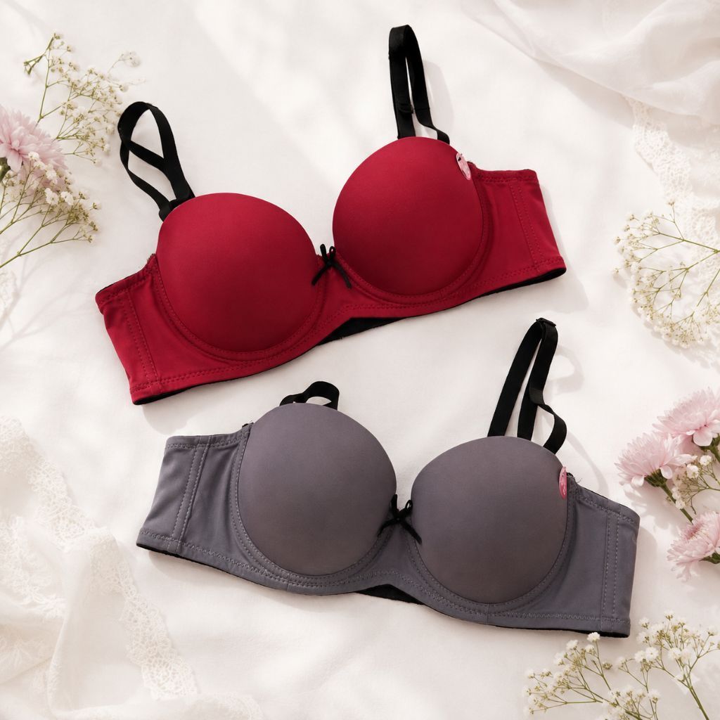 Bra Berkawat Wanita FELANCY 01207 - Model Setengah Cup - Busa Tipis - Size 34B