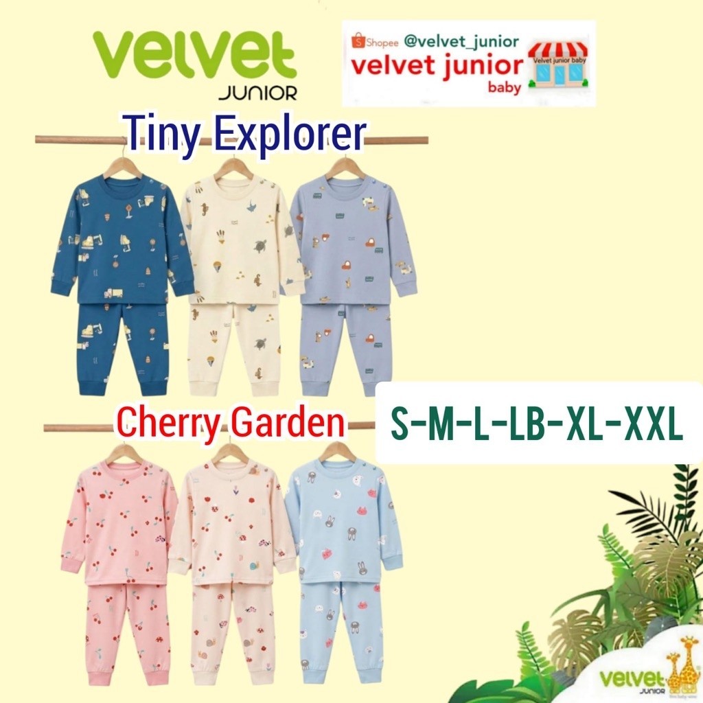Velvet Junior 3 Setel Size S/M/L/LB/XL/XXL Setelan Oblong Panjang