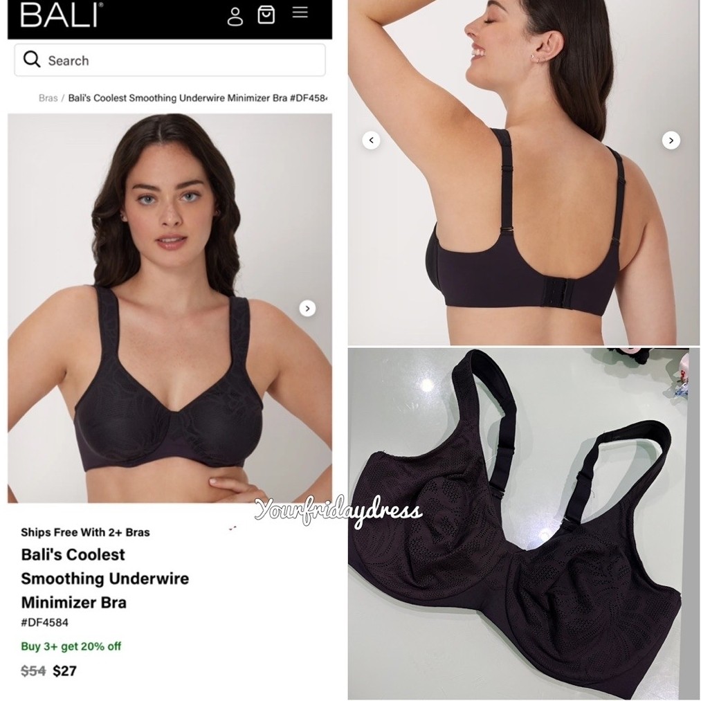 BALI (Australian Brand) Minimiser Underwire Bra unpadded women’s plus size bra cup besar berkawat ta