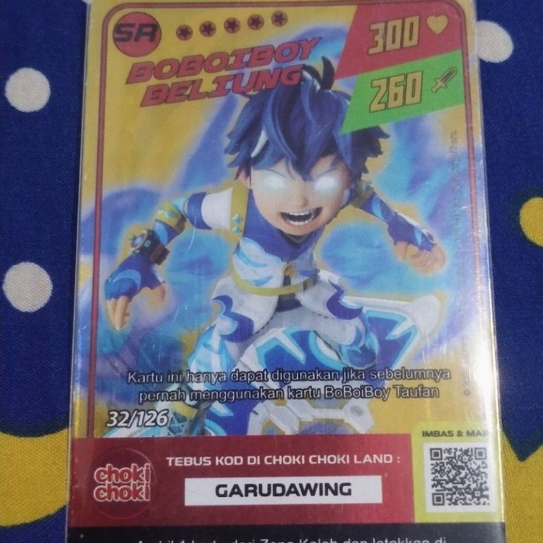 Kartu Boboiboy Beliung Sr Choki Choki
