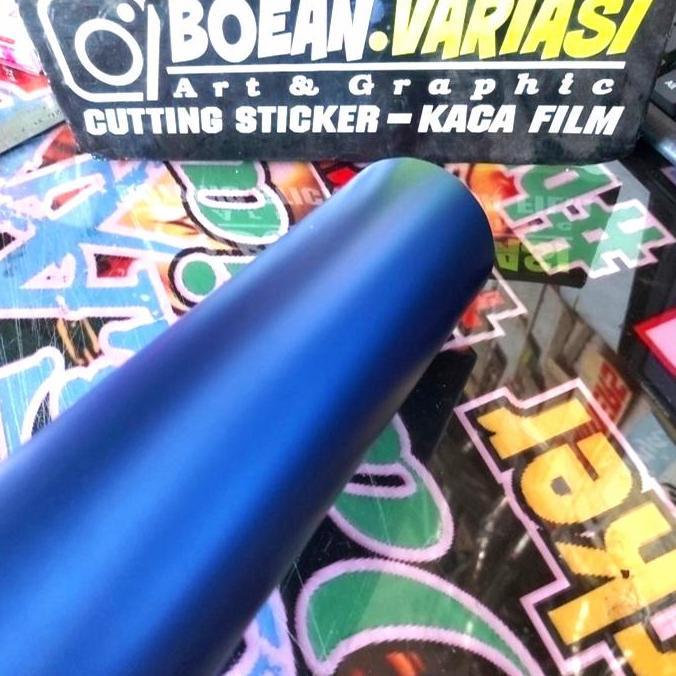 DV101 - sticker skotlet Biru satin