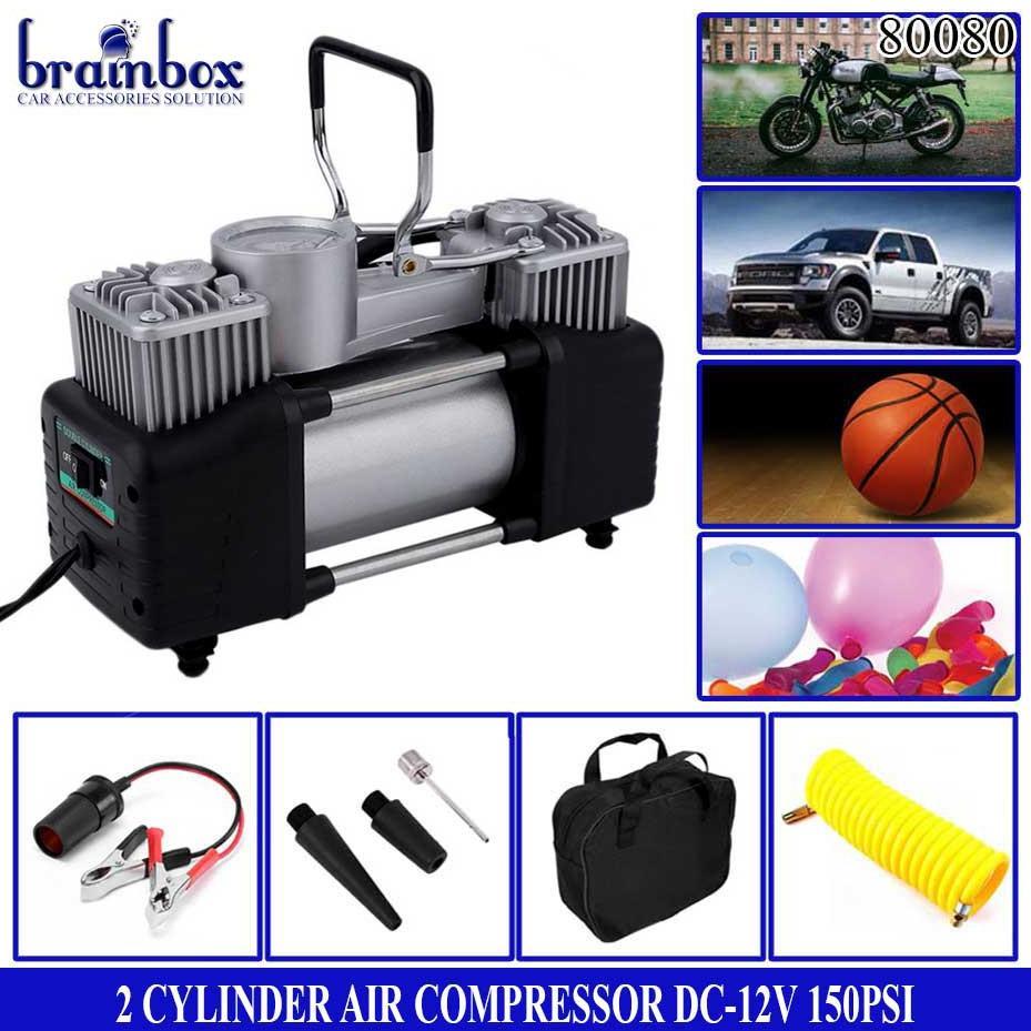 Hot Sale High Quality Pompa Ban Kompresor Angin 2 Silinder Pompa Angin Mini Heavy Duty Air Compresso