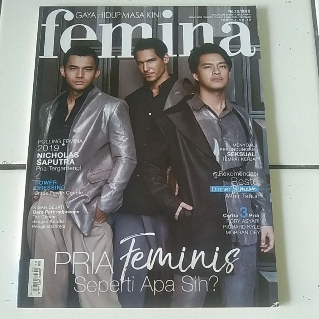 Majalah Femina No 12 Edisi 2019 Cover Richard,Morga Oey,Roy Asyari