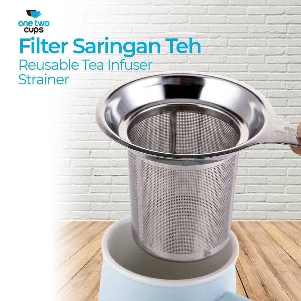 Saringan Filter Infused Teh Kopi Herbal Rempah Jamu JSR Sangat Rapat Reusable Tea Infuser Stainless 