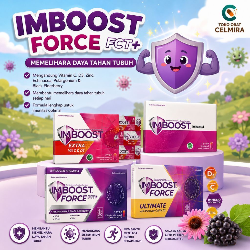 IMBOOST Tablet & Kaplet Salut Selaput Extra Vitamin C D3, Force & Force Ultimate