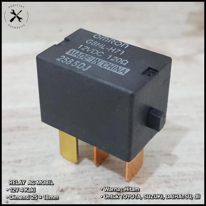 DISKON RELAY AC MOBIL OMRON / RELAY POWER 12V 4 KAKI UNIVERSAL 