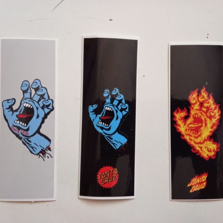 Sticker Santa Cruz untuk deck Fingerboard tech deck