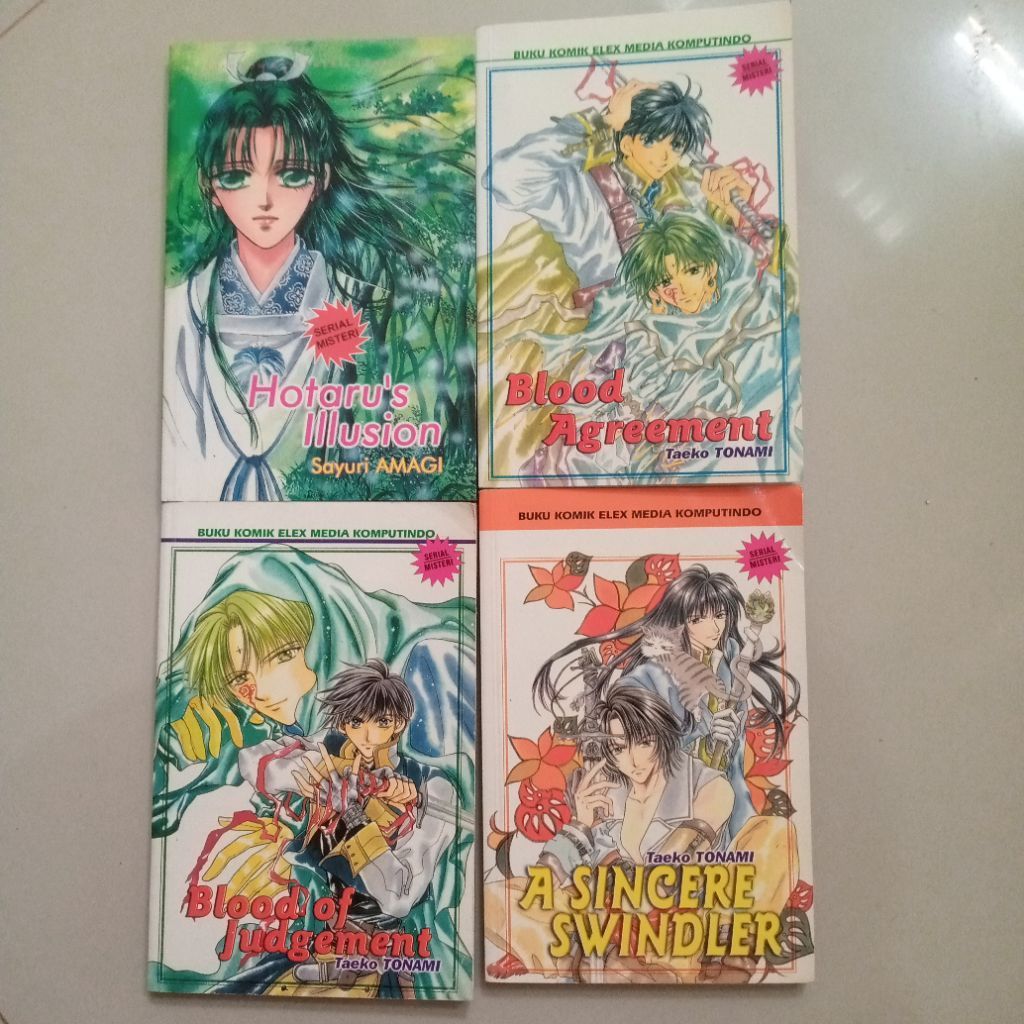 Komik Serial Misteri Taeko Tonami dan Sayuri Amagi Hotarus illusion blood agreement blood of Judgeme