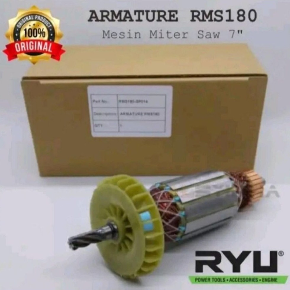Armature RMS 180 Mitersaw RYU Angker Mesin Miter Saw 7" RMS180