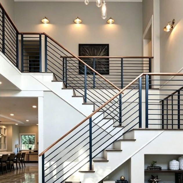 Railing Tangga Minimalis Besi Hollow Baru Tahan Lama Untuk Rumah