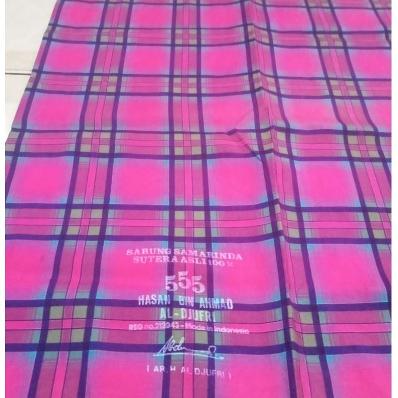sarung Al Djufrie 555 full sutra spunslik second minus ringan