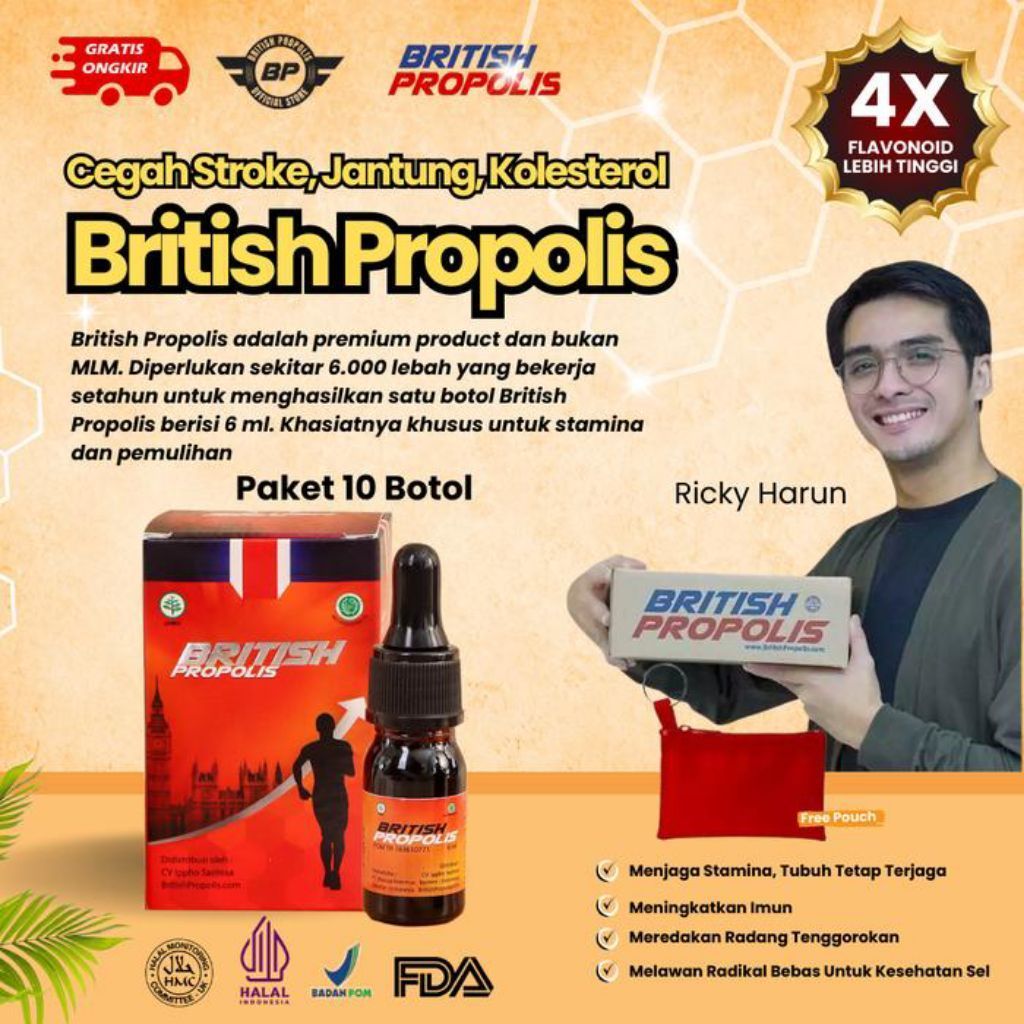 British propolis Jamu Tetes Berjuta Manfaat