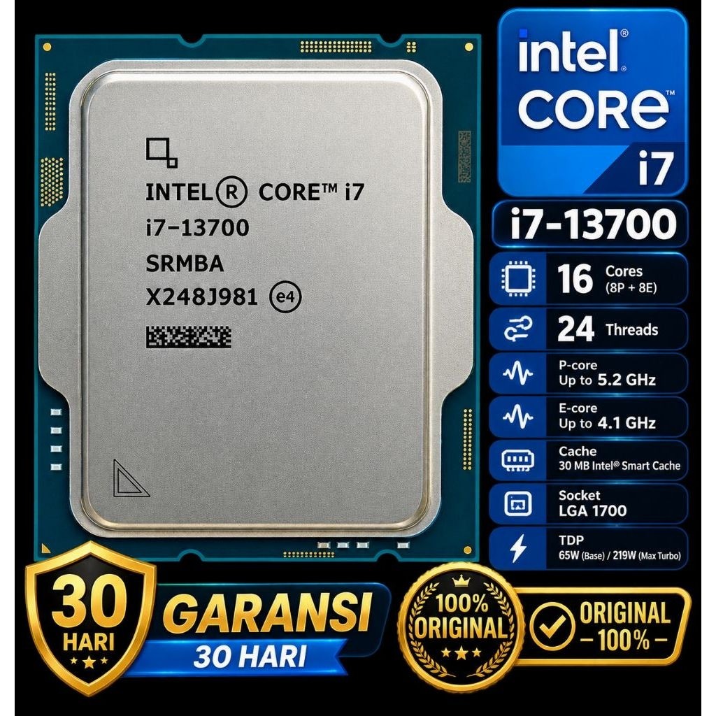Prosesor Intel Core i7 i7-14700K  13700 12700 CPU Desktop