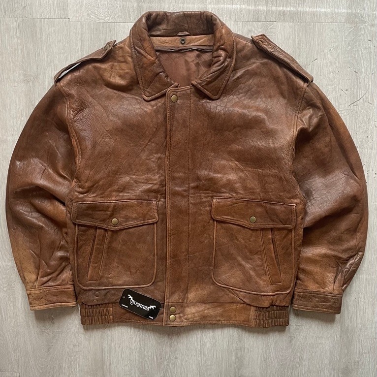 Unbrand Japanese Vintage Leather Flight Jacket