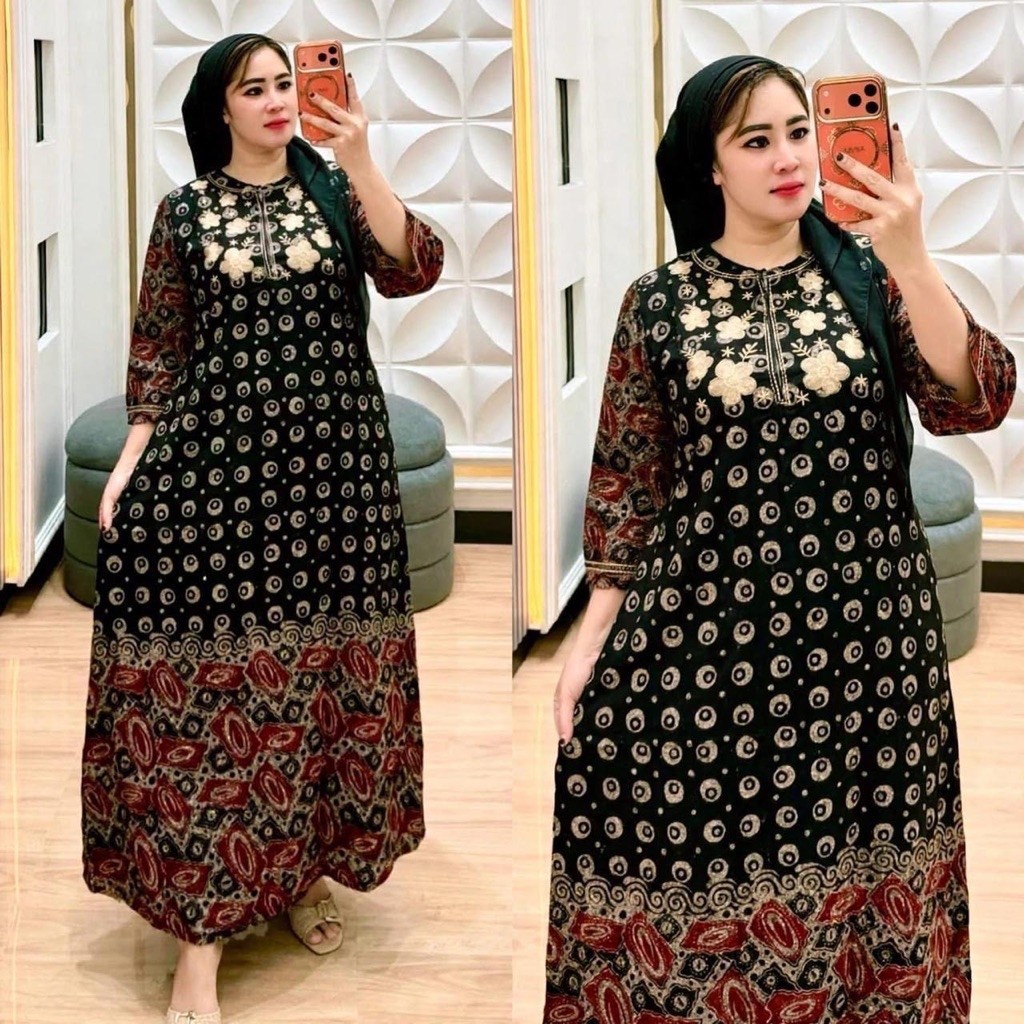 Gamis Wanita Setorjoan Putri Diana bordir terbaru