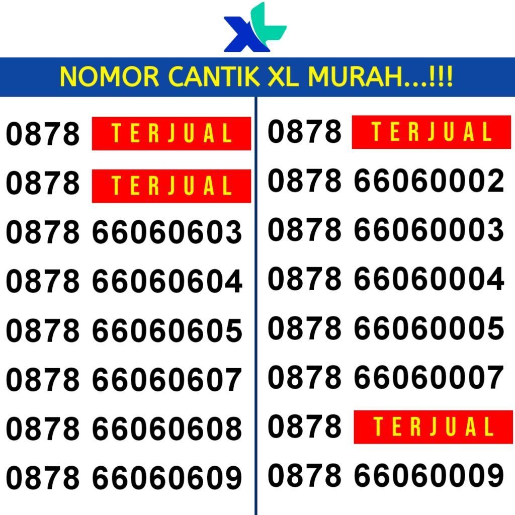 Kartu Perdana Nomor Cantik XL 4G Kuartet 8888 555 9999