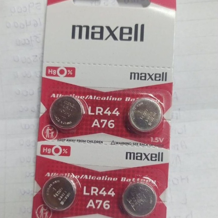 Baterai Kancing LR44 Maxell