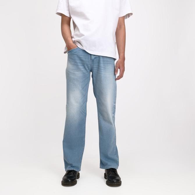 Rockmaker Celana Denim Regular Loose Mineral Blue Jeans Nyaman