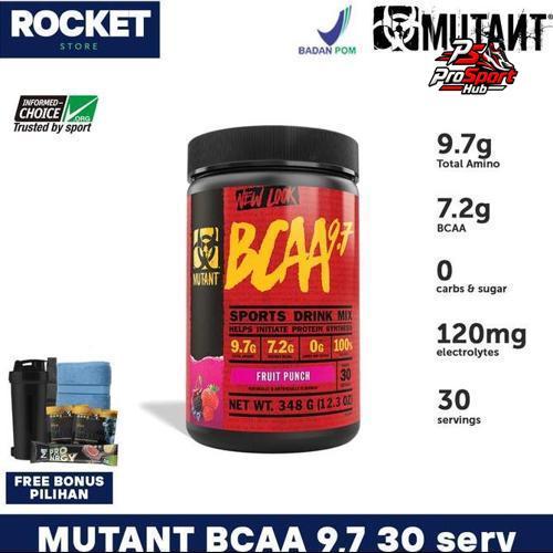 MUTANT BCAA 9.7 Powder 30 serving - Suplemen Asam Amino dengan Elektrolit