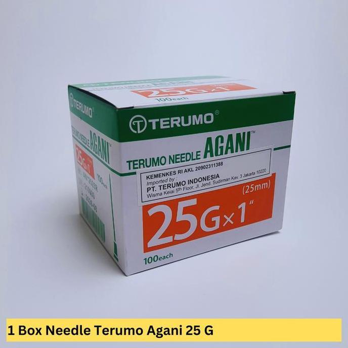 Needle 25G Terumo Box 100 Pcs / Needle Terumo 25 G Agani