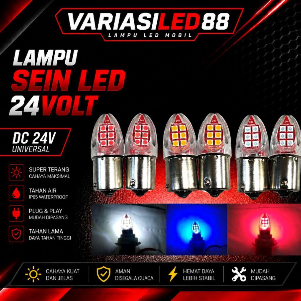 Lampu Sein Soket 1156 Kaki 1 12 Led 3030 Sein Kedip Blitz