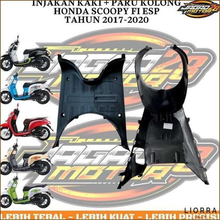 NARITA - PAKET BODY KASAR BORDES PIJAKAN KAKI ATAS BAWAH HONDA SCOOPY FI ESP 2017-2020 / DEK INJEKAN