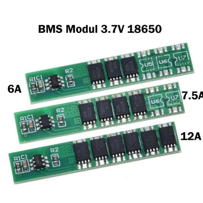 MODUL BMS 1S 6A 7.5A 12A 3.7V 3.7VOLT 4.2V CHARGER PROTECTION BATERAI LION 18650 MYAL99