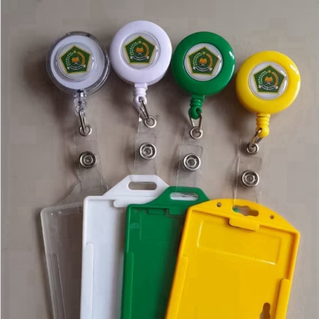 Set Lengkap Yoyo Logo KEMENAG + Holder Frame Tempat Wadah Kartu ID Card Kementerian Agama KEMENAG