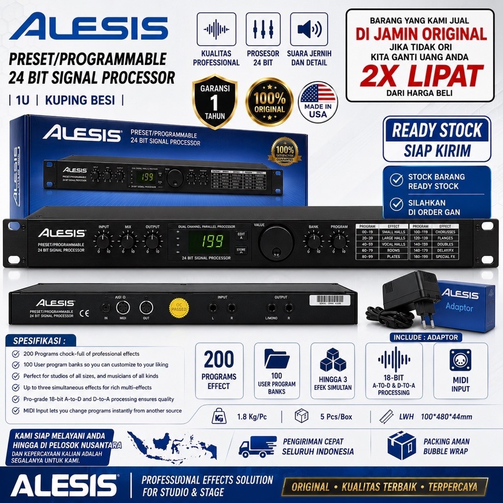 Efek Vokal Alesis Original Kuping besi